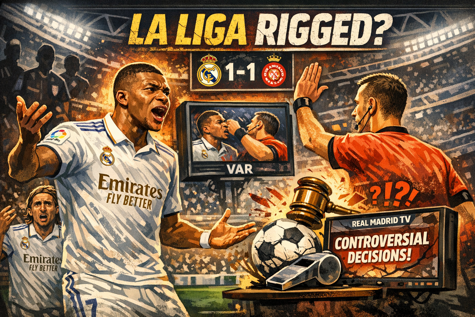 Real Madrid Declares La Liga Officiating "Rigged" After Contentious Bernabéu Night